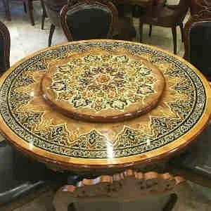 میز معرق چوب تماما با دست
