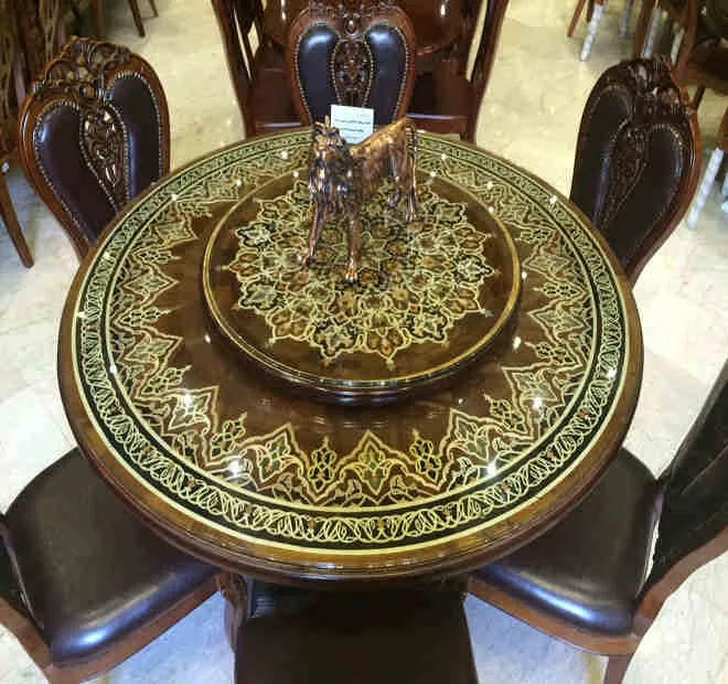 میز معرق چوب تماما با دست